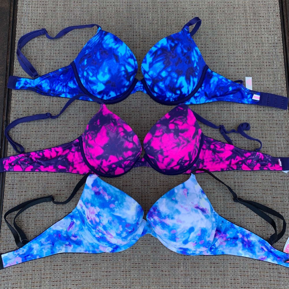 Tie dye cloud print bras Victoria’s Secret